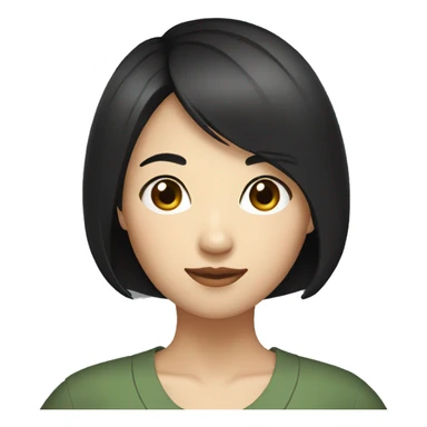 SHORT ASIAN WOMAN WITH SHORT BLACK HAIR sticker