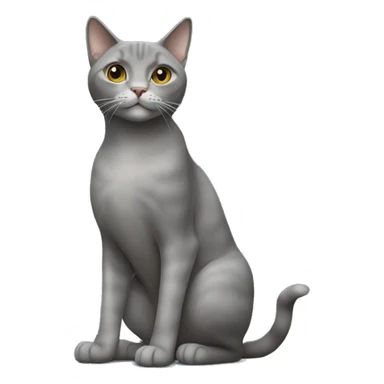 Gray cat standing on hind legs sticker