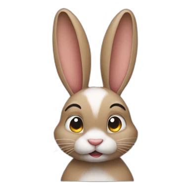 Rabbit drooping ears sticker