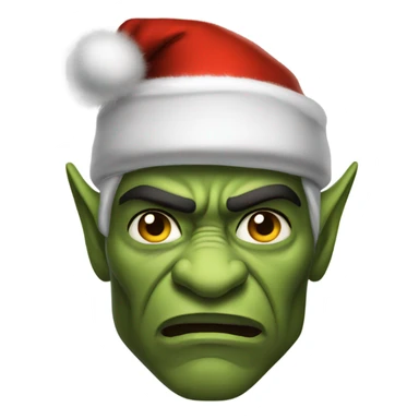 Fierce Orc ranger wearing santa hat sticker