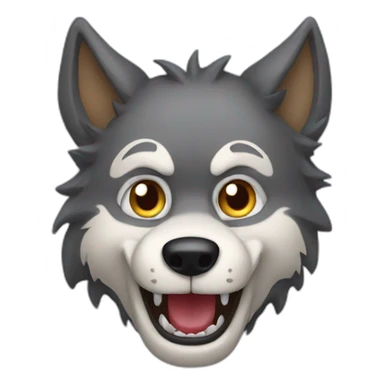 Crazy Little Wolf sticker
