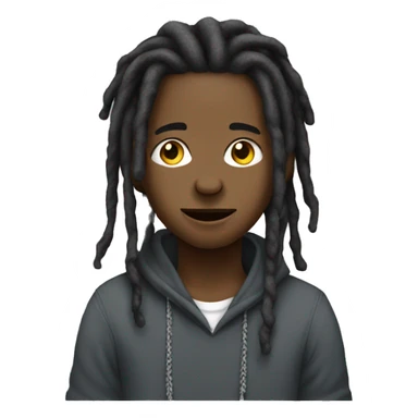 Boy with dreads rapping  sticker