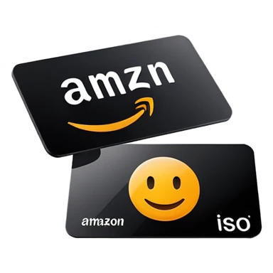 black gift card with logo amazon sticker