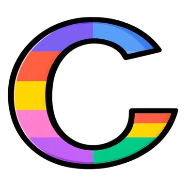 Colorful Gradient Alphabetical Letter “C” sticker