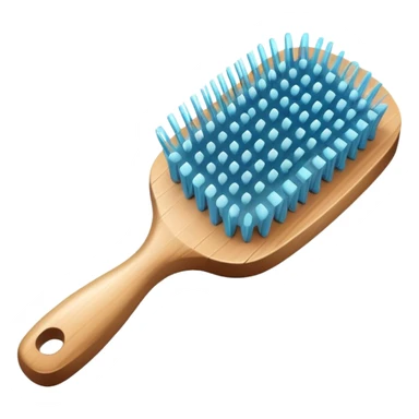 Light blue hairbrush, vintage, simple sticker