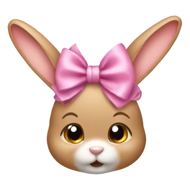 A bunny with bows sticker