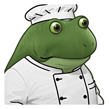 bufo in a chef coat sticker