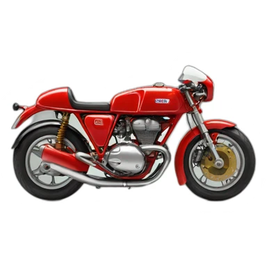 vintage red ducati sticker
