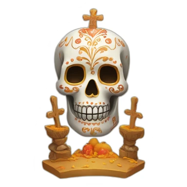 altar de muertos pan sticker