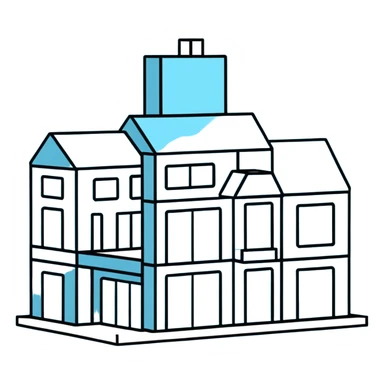 Pastel blue building blocks toy sticker