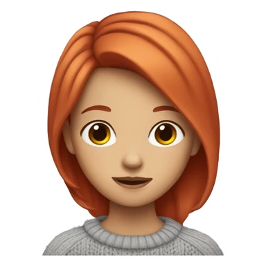 girl with red hair wearing a sweater sticker