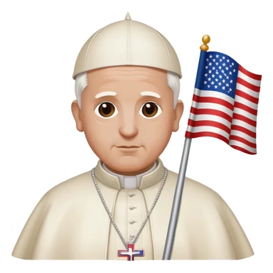 Pope in American Flag outfit  sticker