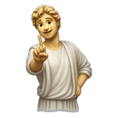 italian statue doing pinched fingers italian gesture sticker