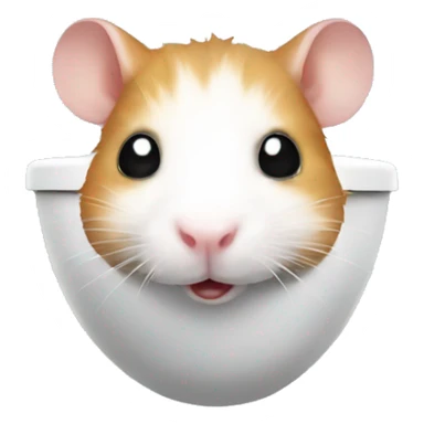hamster in toilet sticker
