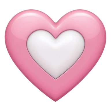 Coração rosa e branco sticker