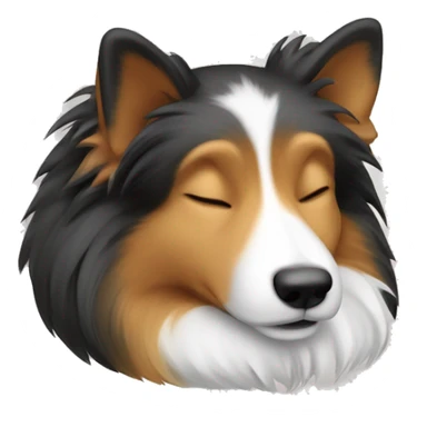 sleeping shetland sheepdog sticker