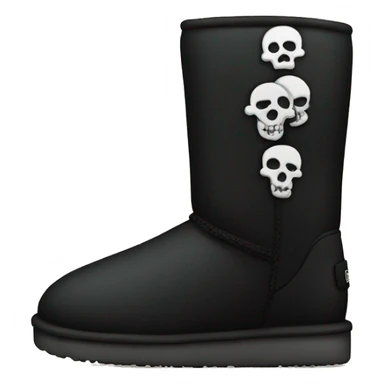 black UGGs with skulls  sticker