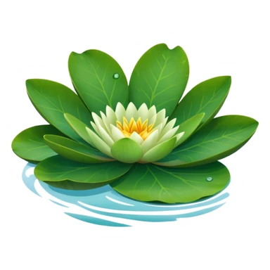 Round water lily leaf sticker