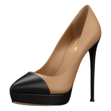 VALENTINO Tan-go PLATFORM PUMP black sticker