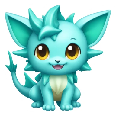 Kawaii Vaporeon full body sticker