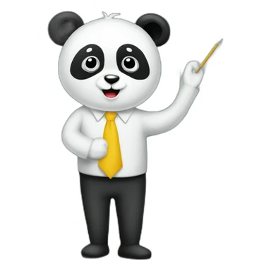 panda teacher chalkboard sticker