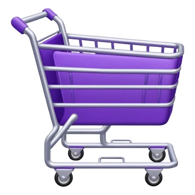 purple and silver shopping cart sticker