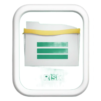 A message or text that says report a risk  sticker