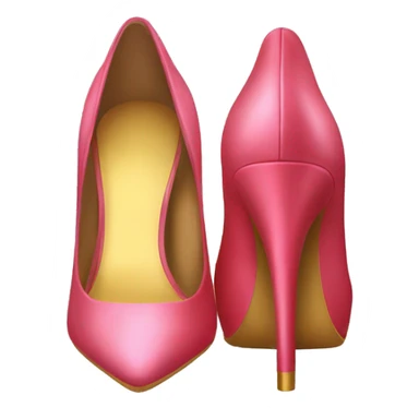realistic pink, red and gold heels sticker