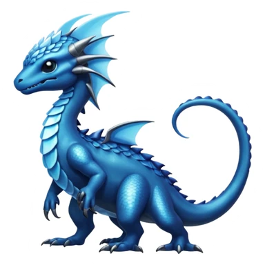 Shiny Dark Edgy  Inteleon-Amaura-Fakémon-hybrid-creature (full body)  sticker