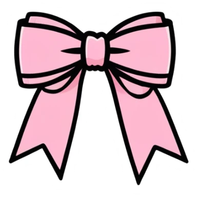 pink bow ribbon sticker