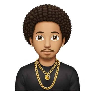 Ludacris with dark brown afro hair  sticker