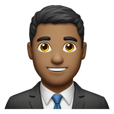 a hispanic man with freckles and dimple at work sticker