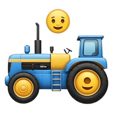 voglio che crei un emoji di un trattore che rimuove il codice per pulirlo sticker
