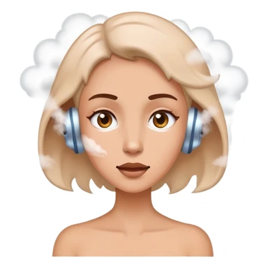 a woman with steam coming out of her ears sticker