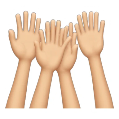 triple clapping hands sticker