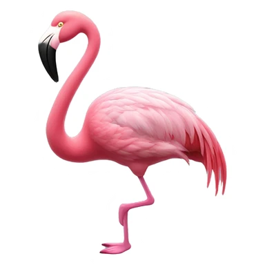 A pink flamingo with tap-dancing shoes  sticker