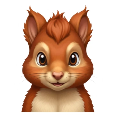 emoji  Realistic red Mama squirrel sticker