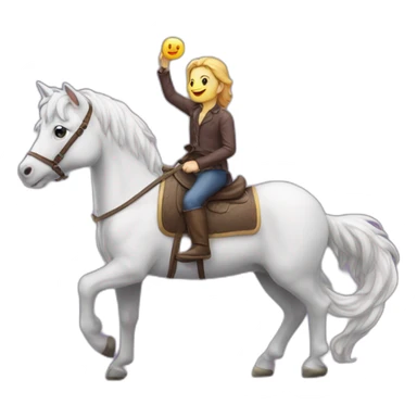 Chat sur une licorne sticker