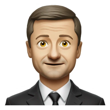 Ukranian Vladimir Zelensky super realistic sticker