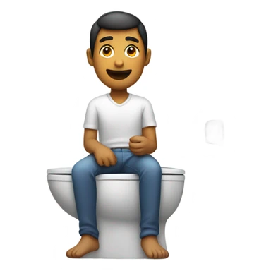 Man inside the toilet sticker