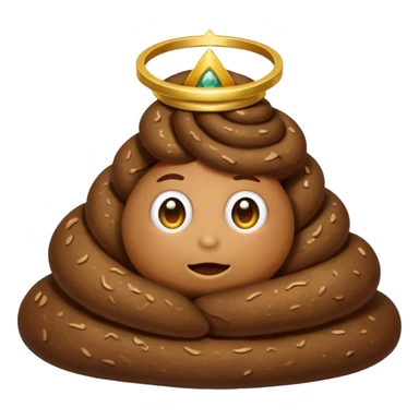 Poop with halo sticker