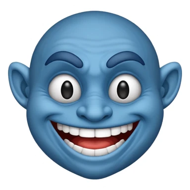 Troll troll face blue  sticker