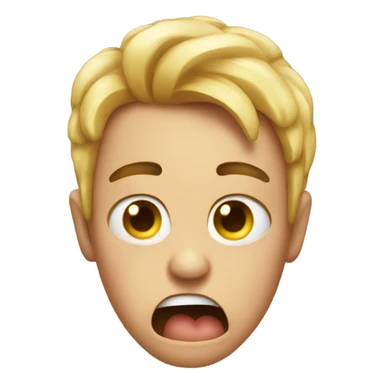 A emoji crying and shocked  sticker