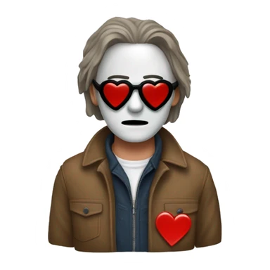 Michael Myers’s with heart sunglasses sticker