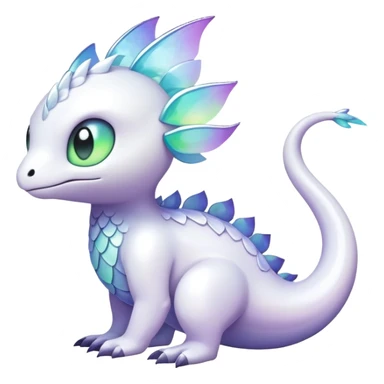  Iridescent white pale fakemon-creature  sticker