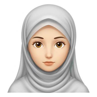 veiled woman, gentle expression sticker