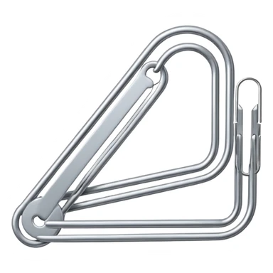 unfolded paper clip straight sticker