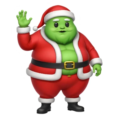 fat  santa alien full body 
   sticker