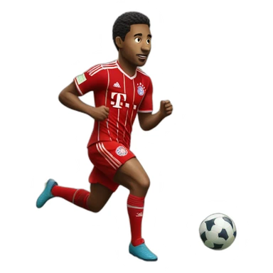 bayern münchen player running sticker