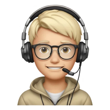 It’s a relaxed selfie of you wearing a glowing gaming headset, glasses, and piercings, lit by red and purple room lights, with a soft, tired-smirk expression.

 sticker